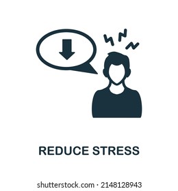 Reduce Stress Icon. Simple Element From Yoga Collection. Creative Reduce Stress Icon For Web Design, Templates, Infographics And More