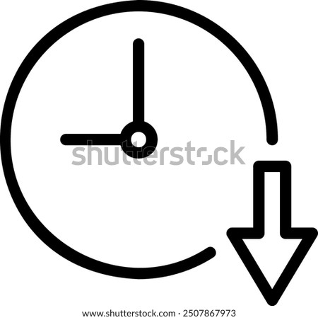 reduce time line icon illustration vector