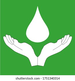 reducir los iconos de símbolos vectoriales para la preservación del medio ambiente y la tierra sostenible con fondo verde