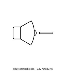 Reduce Volume. Symbol Decrease Voice.