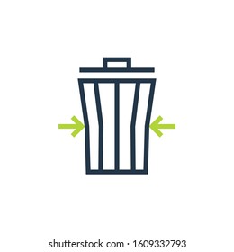 Reduce Waste Icon. Clipart Image Isolated On White Background