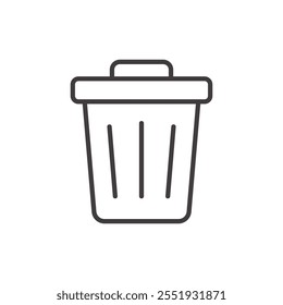 Reducir el icono de residuos aislado sobre fondo blanco. Icono de Vector.