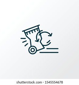 Reduce waste icon line symbol. Premium quality isolated trashcan element in trendy style.