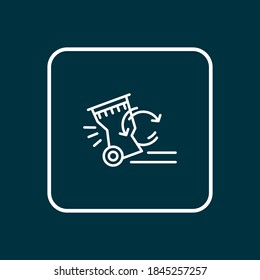 Reduce waste icon line symbol. Premium quality isolated trashcan element in trendy style.