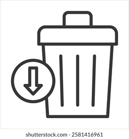 Reduce Waste Icon Vector Illustration Outline