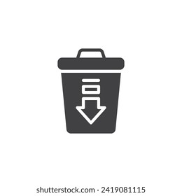 Reduce Waste vector icon. filled flat sign for mobile concept and web design. Waste Reduction glyph icon. Symbol, logo illustration. Vector graphics