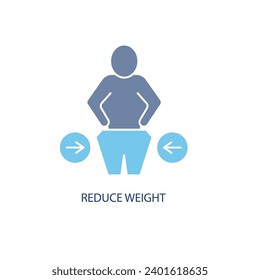 reduce weight concept line icon. Simple element illustration. reduce weight concept outline symbol design.