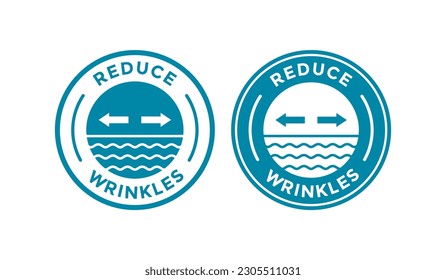 Reduce wrinkle badge logo design. Suitable for business, fashion, beauty and product label