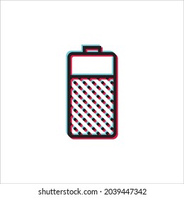 Reduced Battery Icon With Glitch Effect