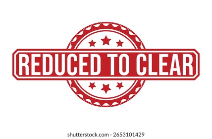 REDUCED TO CLEAR rubber stamp on white background. REDUCED TO CLEAR Stamp.