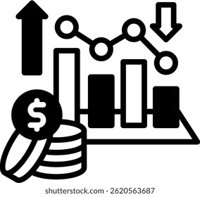 Reduced Cost Icon Mixed Vector Illustration