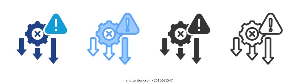 Reduced Error icon set multiple style collection