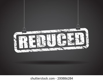 reduced hanging sign