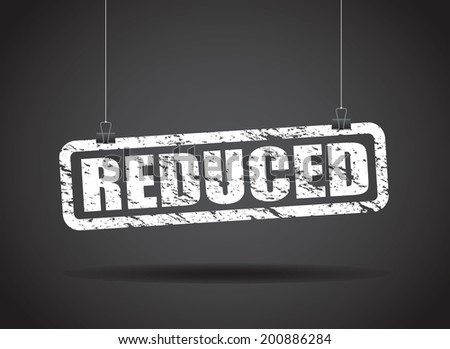 reduced hanging sign