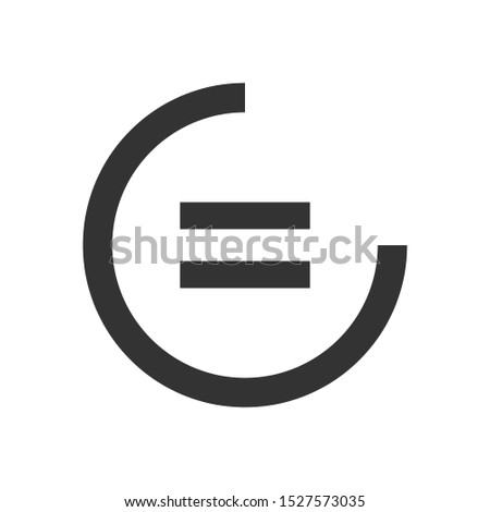 Reduced inequality icon. Vector illustration.