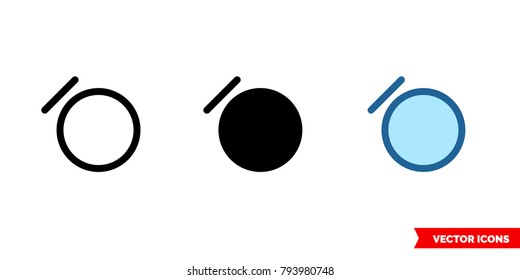Reduced moisture icon of 3 types: color, black and white, outline. Isolated vector sign symbol.