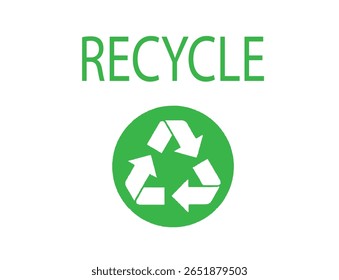REDUZIR,REUTILIZAR,RECICLAR texto. reciclando setas ícone de vetor