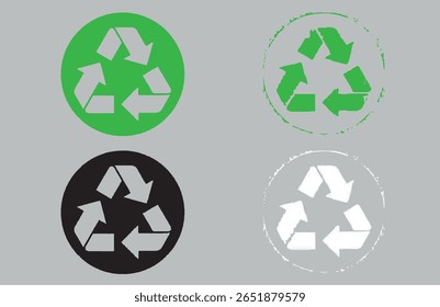 REDUCE,REUSE,RECYCLE text. recycling arrows vector icon