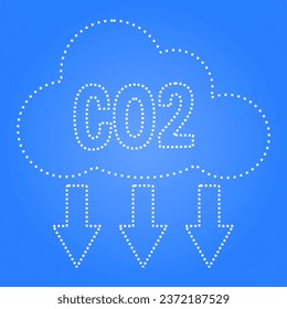 Reducing carbon footprint isolated blue