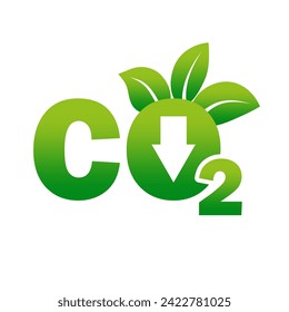 Reducing CO2 emissions sign. Stop climate change symbol. Vector illustration. EPS 10.
