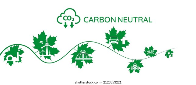 reducing CO2 emissions to stop climate change. green energy background