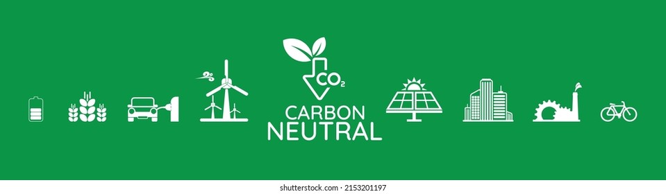 reducing CO2 emissions to stop climate change. green energy background