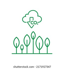reducing CO2 emissions to stop climate change. green energy background