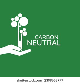 reducing CO2 emissions to stop climate change. green energy background