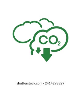 Verringerung der CO2-Emissionen zur Eindämmung des Klimawandels Schild