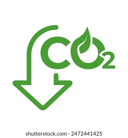 Reducing CO2 emissions to stop climate change sign
