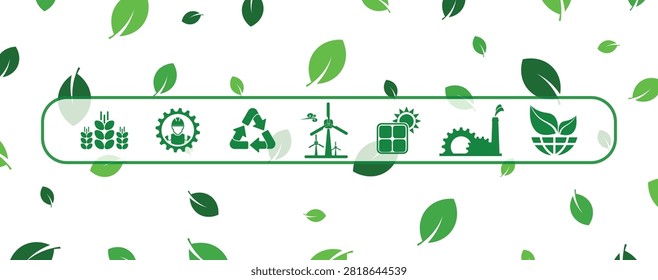 reducing CO2 emissions to stop climate change. green energy background