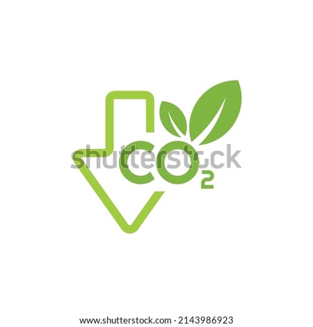 reducing CO2 emissions to stop climate change sign Stock foto © 