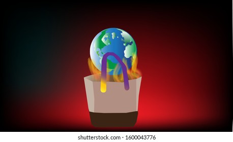 Reducing global warming By campaigning to use cloth bags instead of plastic