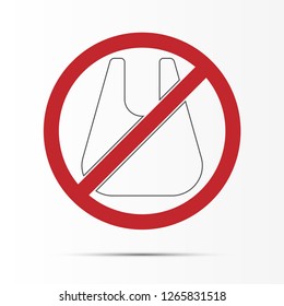 Reducing Pollution plastic uses concept,No plastic bags.Vector illustration