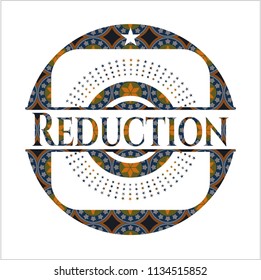 Reduction arabic badge. Arabesque decoration.
