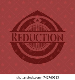 Reduction badge with red background