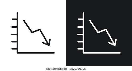 Reduction chart icons set vectors on white background.