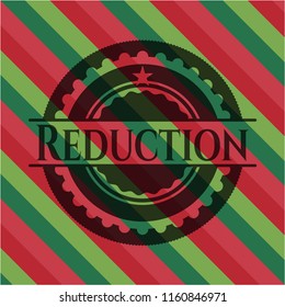 Reduction christmas colors emblem.