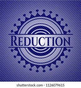 Reduction emblem with jean high quality background