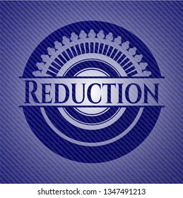 Reduction emblem with jean high quality background