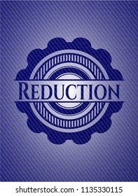 Reduction emblem with jean texture