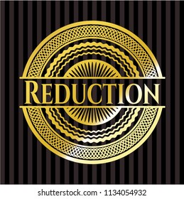 Reduction gold shiny badge