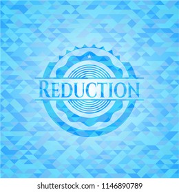 Reduction light blue mosaic emblem