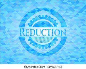 Reduction light blue mosaic emblem
