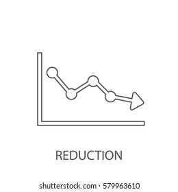reduction line icon
