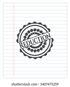 Reduction with pencil strokes. Vector Illustration. Detailed.