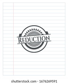 Reduction with pencil strokes. Vector Illustration. Detailed.