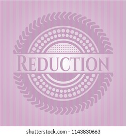 Reduction pink emblem. Retro