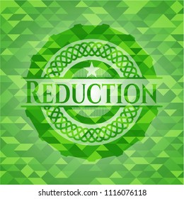 Reduction realistic green mosaic emblem