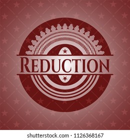 Reduction realistic red emblem